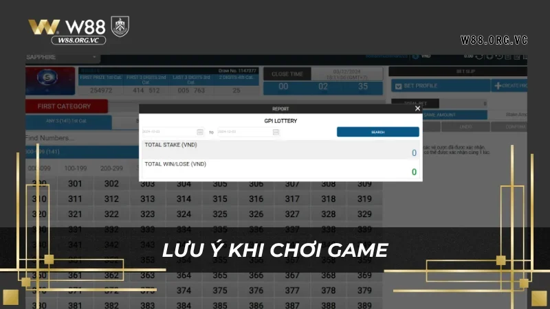 Xổ Số GPI W88: Luật Chơi, Bí Quyết, Và Cơ Hội Trúng Lớn 4 Hãy kiểm soát lịch sử cược xổ số GPI tại W88