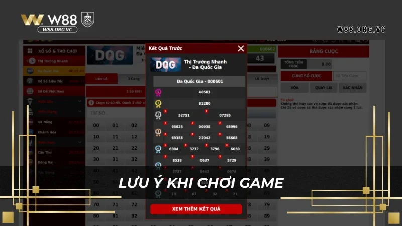 Game Số Đề W88: Hướng Dẫn Chơi Và Bí Quyết Thắng Lớn 4 Hãy chọn con số đặt cược thật kỹ và phân tích hợp lý