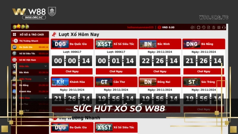 Xổ số W88 1 Sức hút của xổ số W88 đến từ tiền thưởng cao